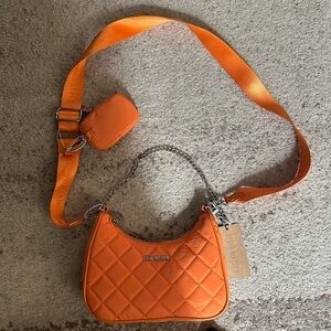 Steve Madden Orange Quilted Women's Bag